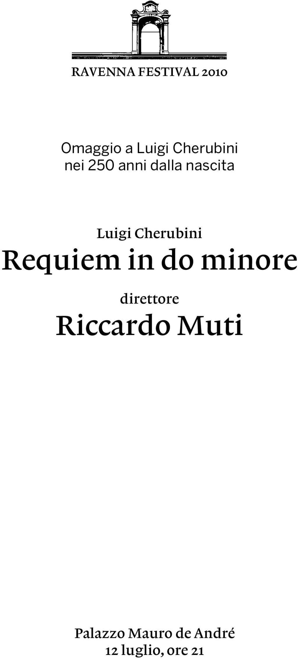 Cherubini Requiem in do minore direttore