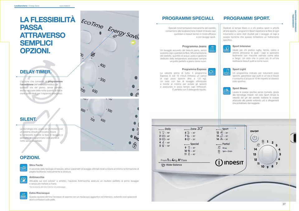 Sport Intensive LAVABIANCHERIA, LAVASCIUGA E ASCIUGATRICI DELAY TIMER.