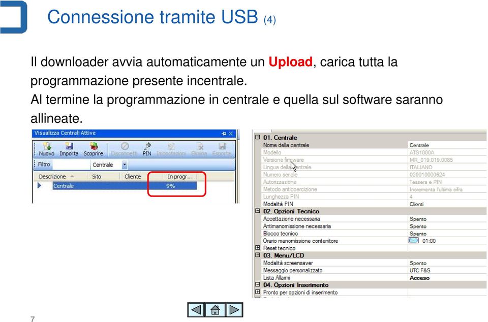 programmazione presente incentrale.