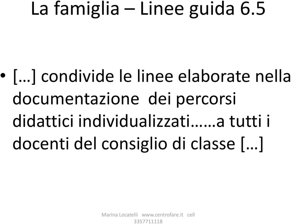 documentazione dei percorsi didattici individualizzati