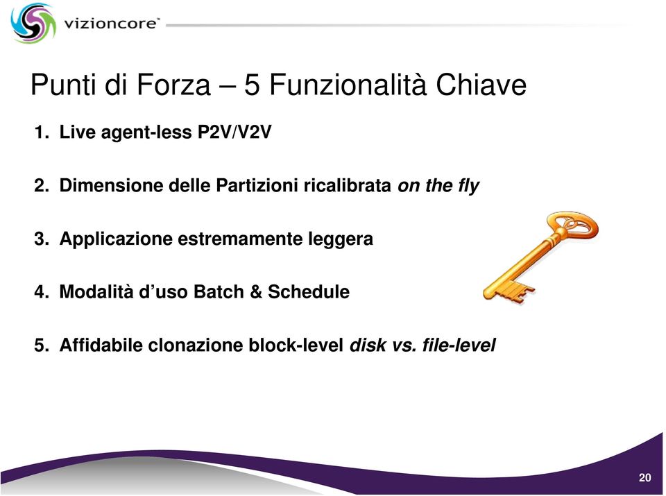 Dimensione delle Partizioni ricalibrata on the fly 3.