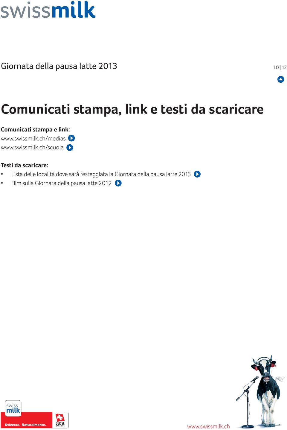 scaricare: Lista delle località dove sarà festeggiata la