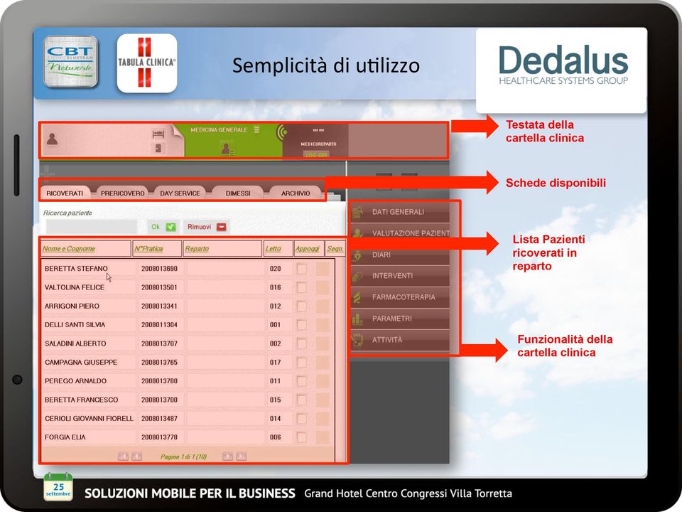 Lista Pazienti ricoverati in