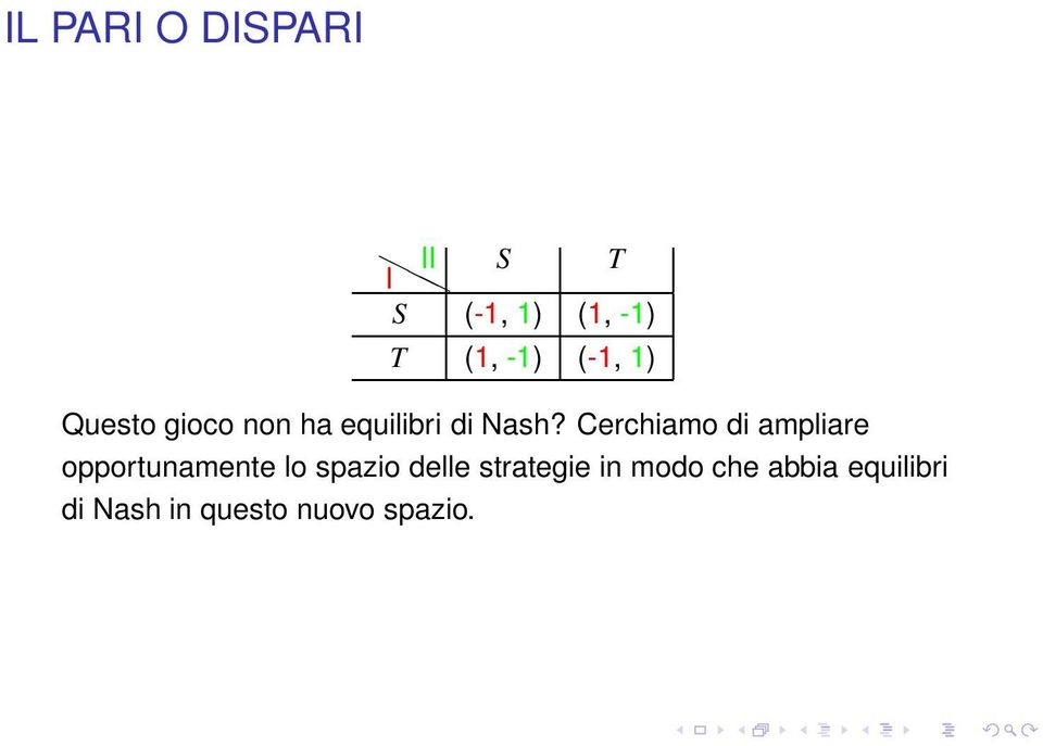 Cerchiamo di ampliare opportunamente lo spazio delle