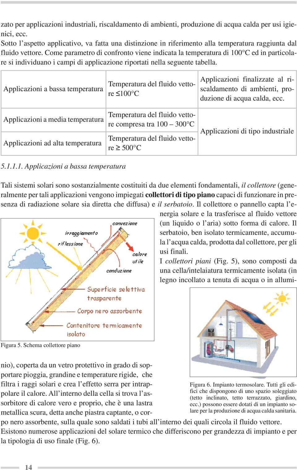 Come parametro di confronto viene indicata la temperatura di 100 C ed in particolare si individuano i campi di applicazione riportati nella seguente tabella.