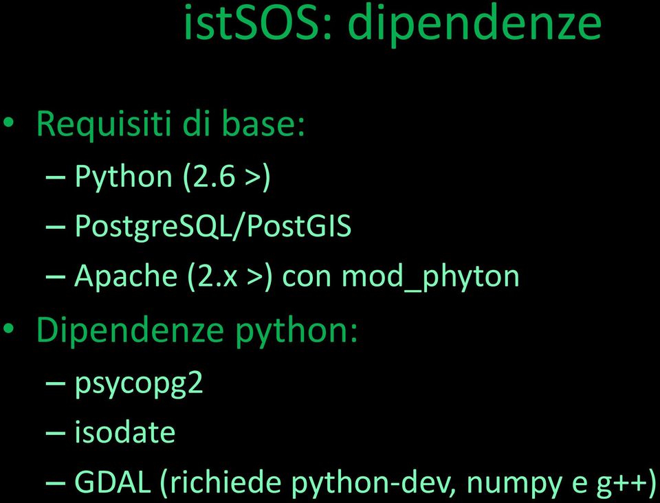 x >) con mod_phyton Dipendenze python: