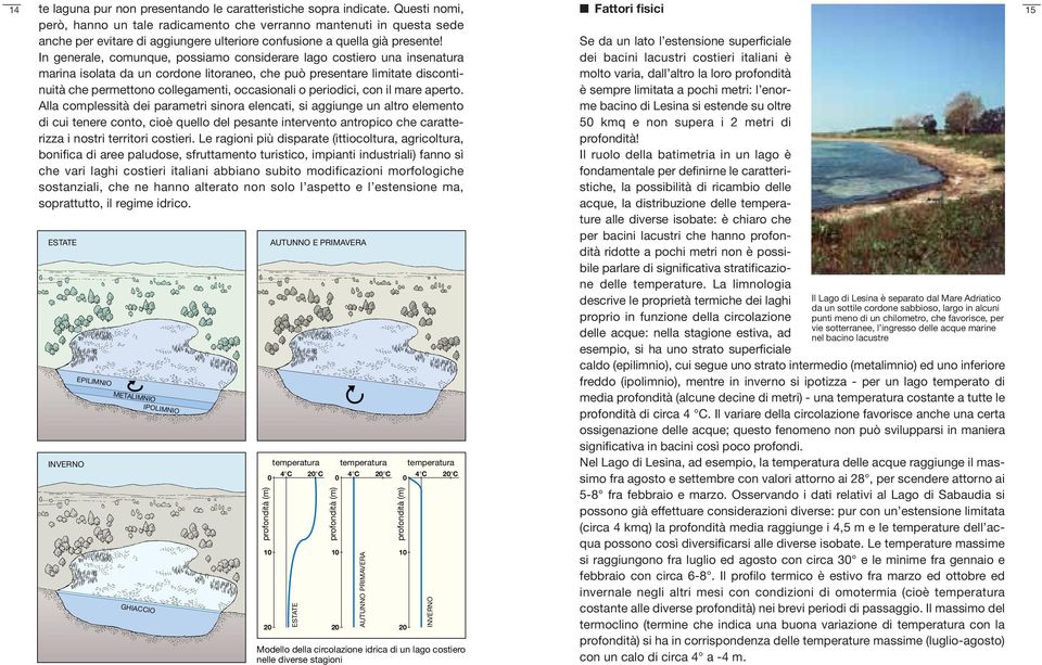 In generale, comunque, possiamo considerare lago costiero una insenatura marina isolata da un cordone litoraneo, che può presentare limitate discontinuità che permettono collegamenti, occasionali o