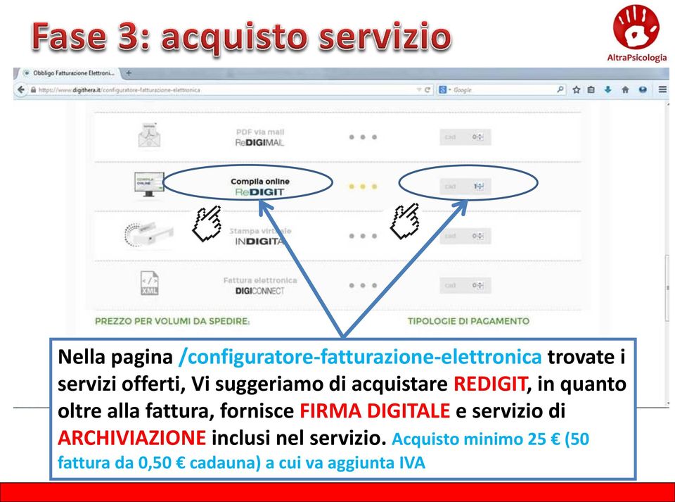 fattura, fornisce FIRMA DIGITALE e servizio di ARCHIVIAZIONE inclusi nel