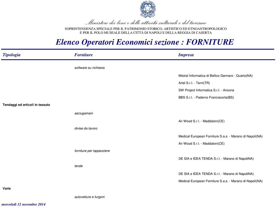 lavoro forniture per tappezziere DE SIA e IDEA TENDA S.r.l. - Marano di NapoliNA) tende DE SIA e IDEA TENDA S.