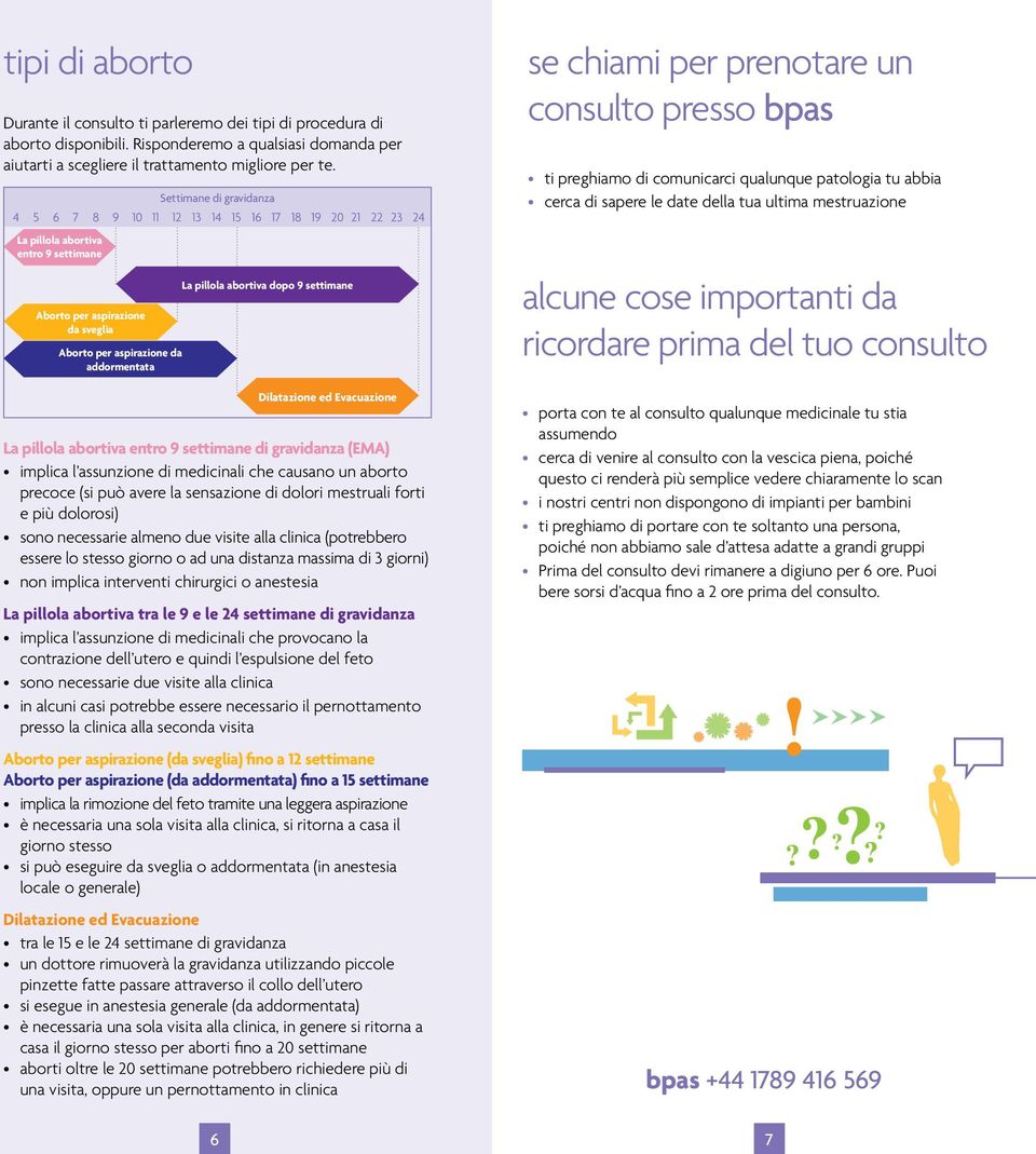 abortiva entro 9 settimane La pillola abortiva dopo 9 settimane Aborto per aspirazione da sveglia Aborto per aspirazione da addormentata Dilatazione ed Evacuazione La pillola abortiva entro 9