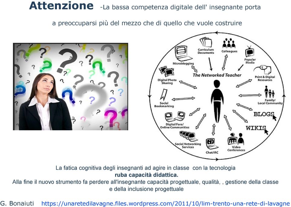 Alla fine il nuovo strumento fa perdere all'insegnante capacità progettuale, qualità,, gestione della classe e