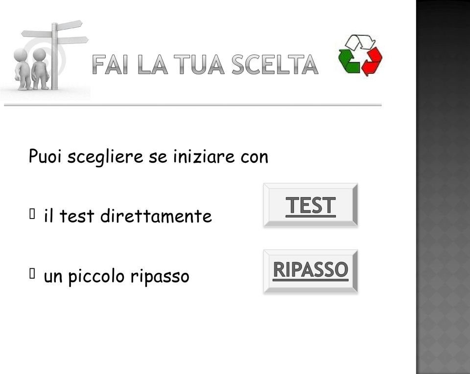 test direttamente