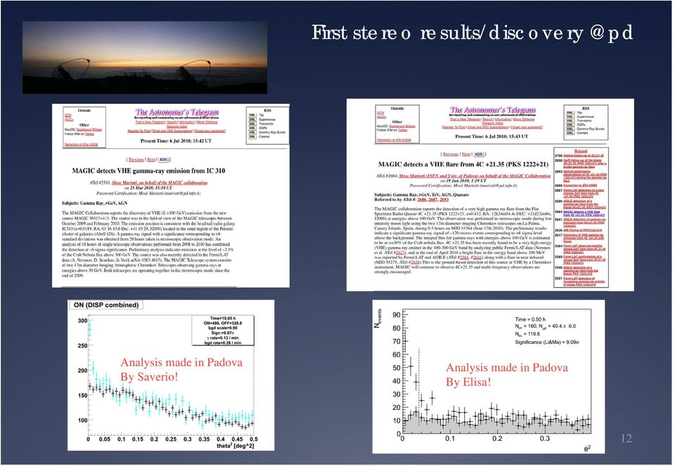 Analysis made in Padova By