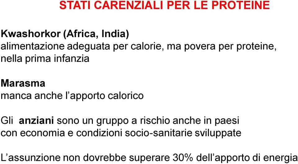 calorico Gli anziani sono un gruppo a rischio anche in paesi con economia e condizioni