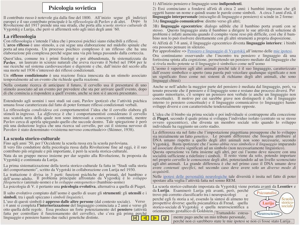 La riflessologia Con riflessologia s intende l idea che i processi psichici siano riducibili a riflessi.