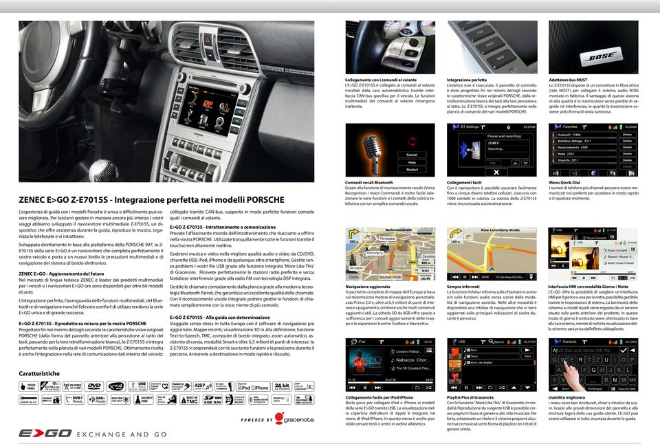 Integrazione perfetta L'estetica non è trascurata: il pannello di controllo è stato progettato fin nei minimi dettagli secondo le caratteristiche visive originali PORSCHE, dalla retroilluminazione