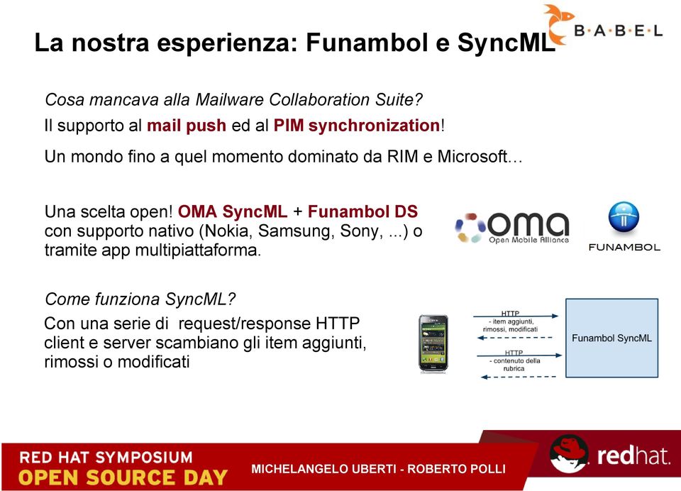 Un mondo fino a quel momento dominato da RIM e Microsoft Una scelta open!