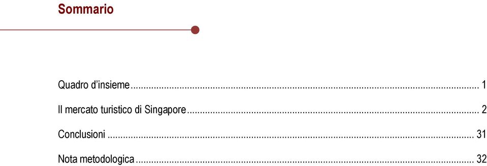 di Singapore... 2 Conclusioni.