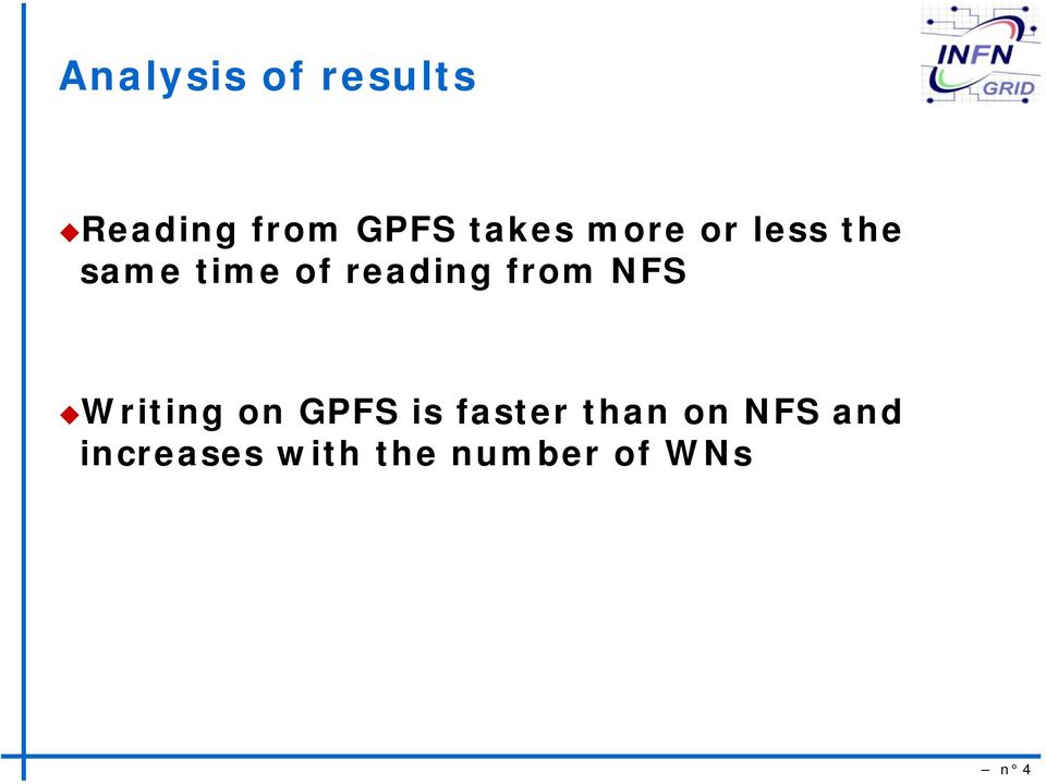 reading from NFS Writing on GPFS is faster