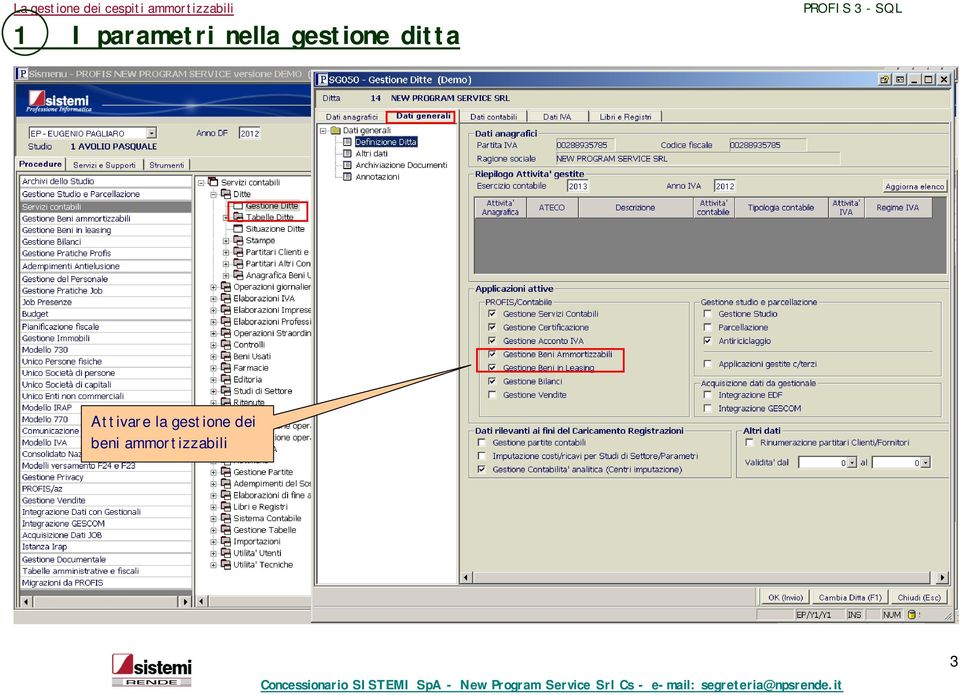 Attivare la gestione