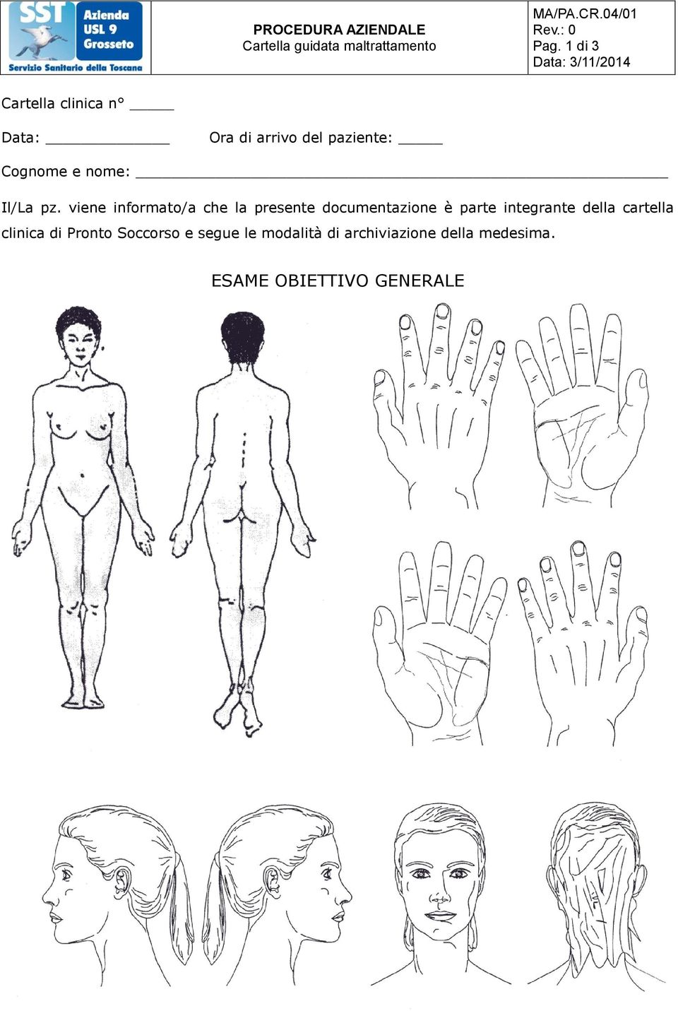 pz. viene informato/a che la presente documentazione è parte integrante della