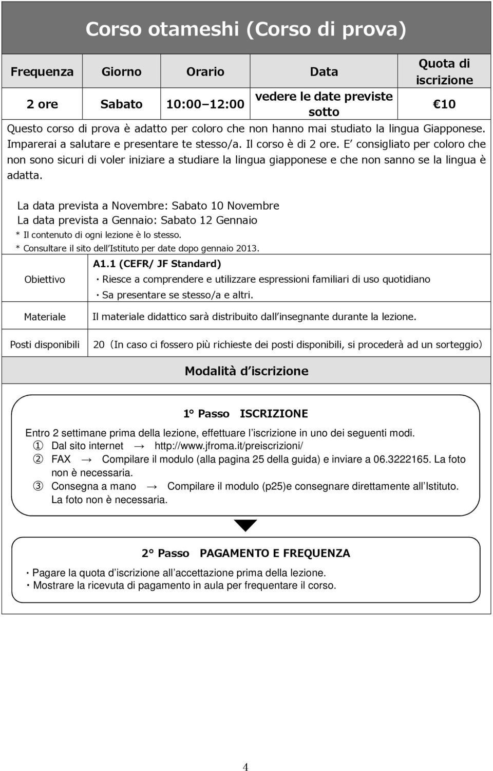 E consigliato per coloro che non sono sicuri di voler iniziare a studiare la lingua giapponese e che non sanno se la lingua è adatta.