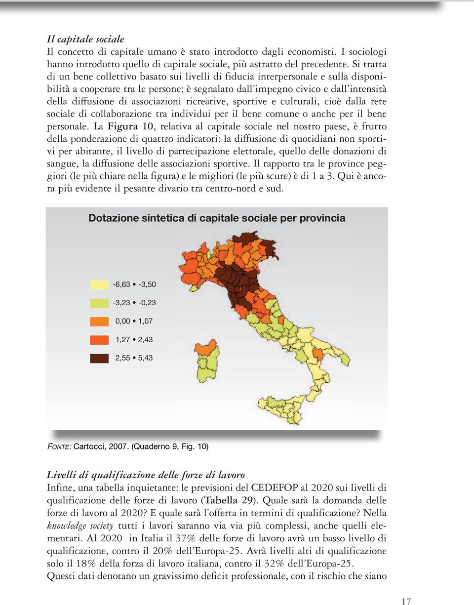 associazioni ricreative, sportive e culturali, cioè dalla rete sociale di collaborazione tra individui per il bene comune o anche per il bene personale.