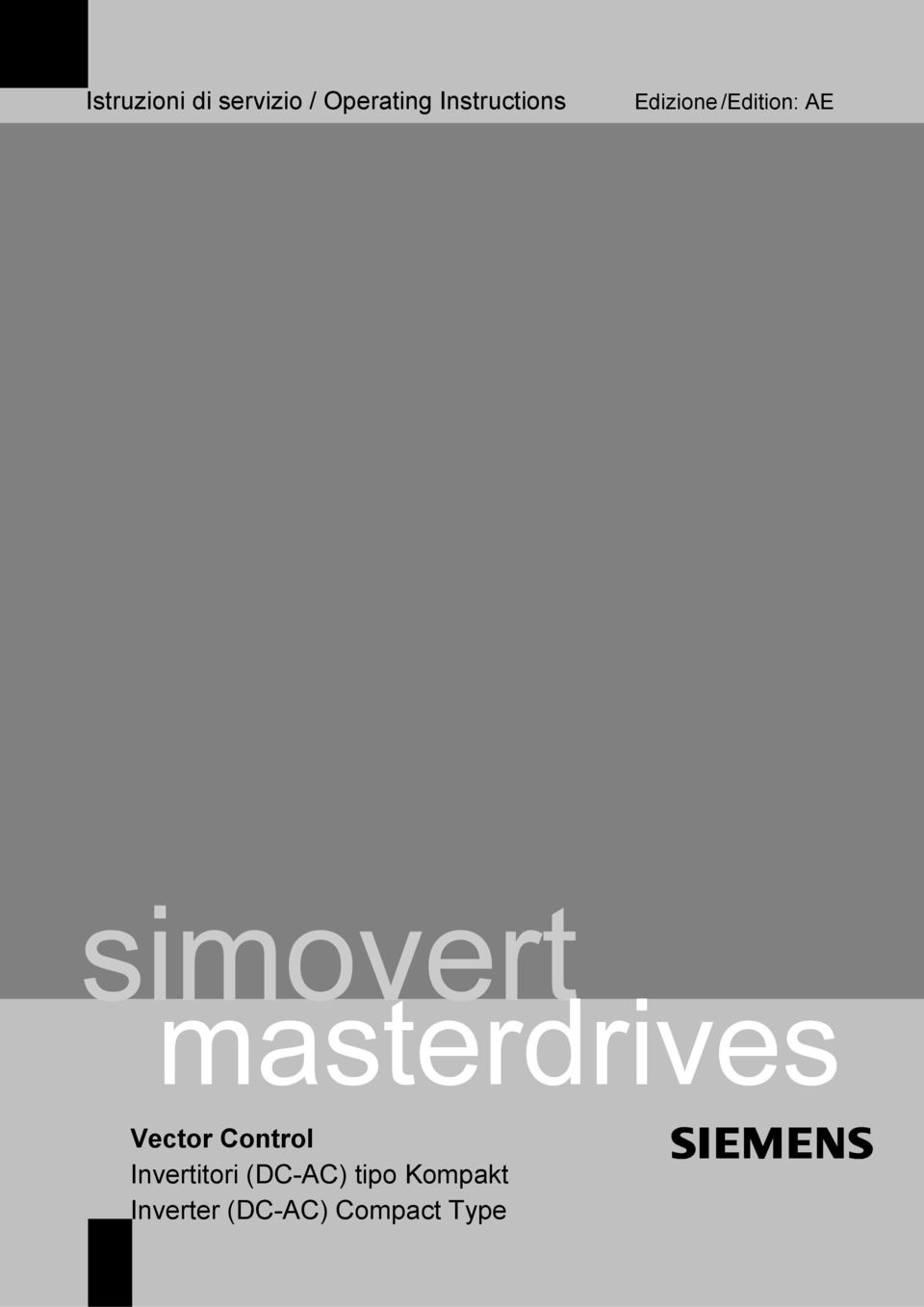 simovert masterdrives Vector Control