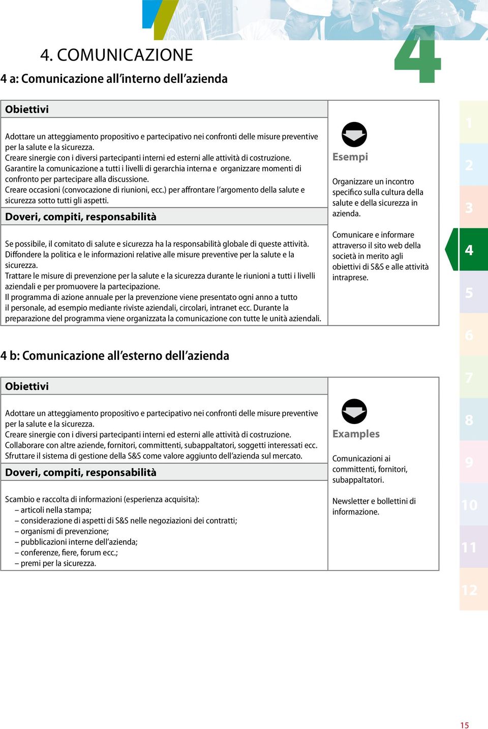 Garantire la comunicazione a tutti i livelli di gerarchia interna e organizzare momenti di confronto per partecipare alla discussione. Creare occasioni (convocazione di riunioni, ecc.