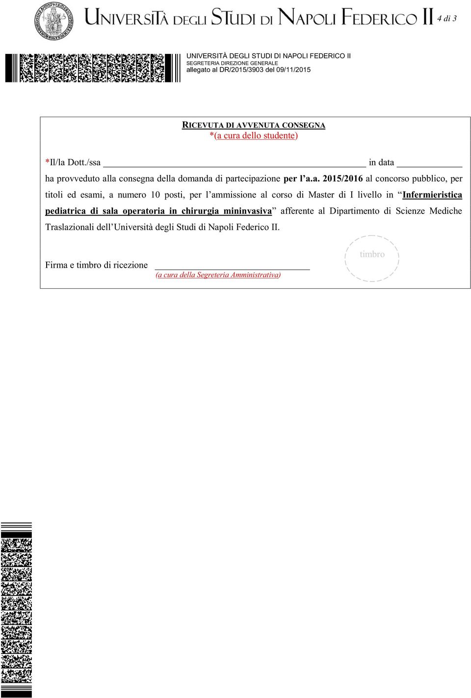 in Infermieristica pediatrica di sala operatoria in chirurgia mininvasiva afferente al