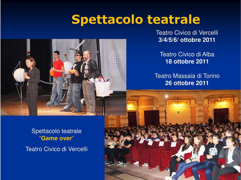 ottobre 2011 Teatro Massaia di Torino 26 ottobre