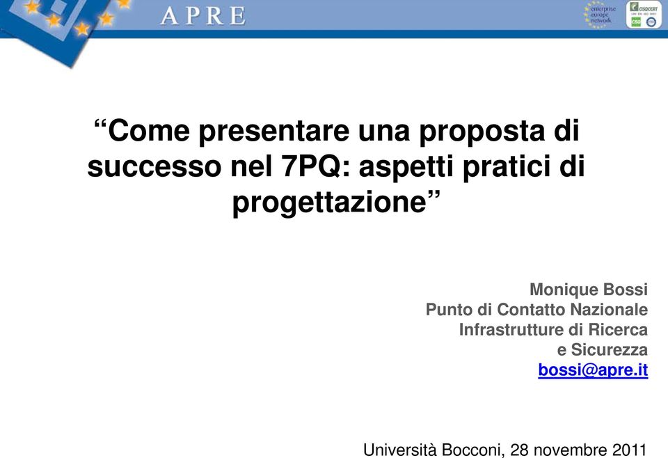 di Contatto Nazionale Infrastrutture di Ricerca e