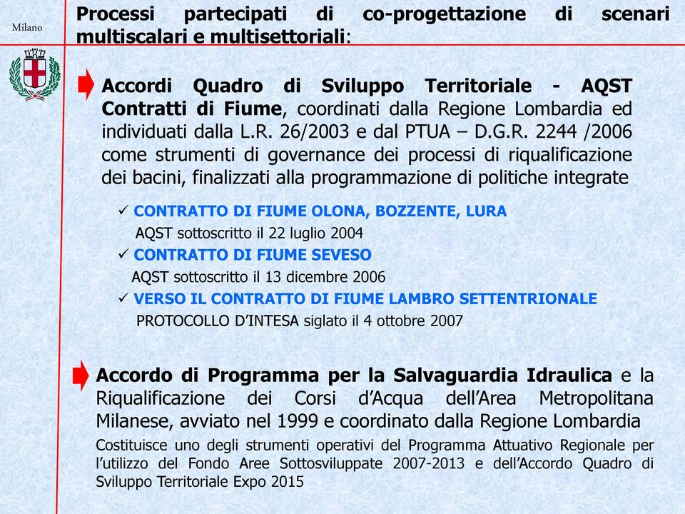 26/2003 e dal PTUA D.G.R.