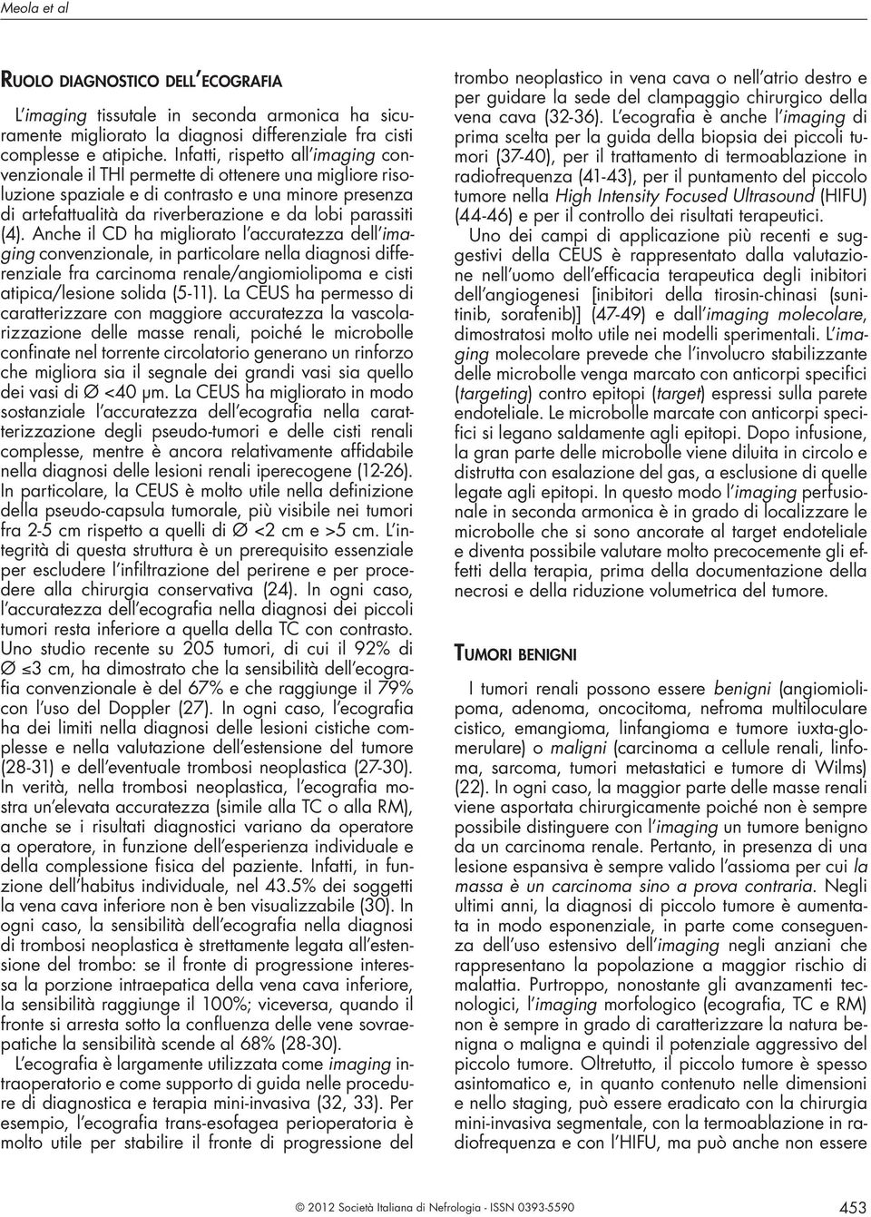 Anche il CD h migliorto l ccurtezz dell imging convenzionle, in prticolre nell dignosi differenzile fr crcinom renle/ngiomiolipom e cisti tipic/lesione solid (5-11).