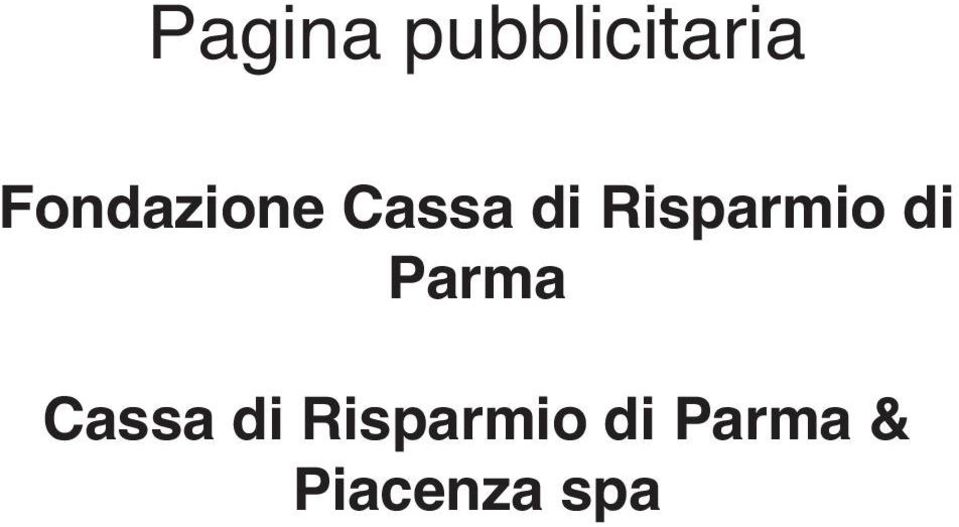 Risparmio di Parma Cassa