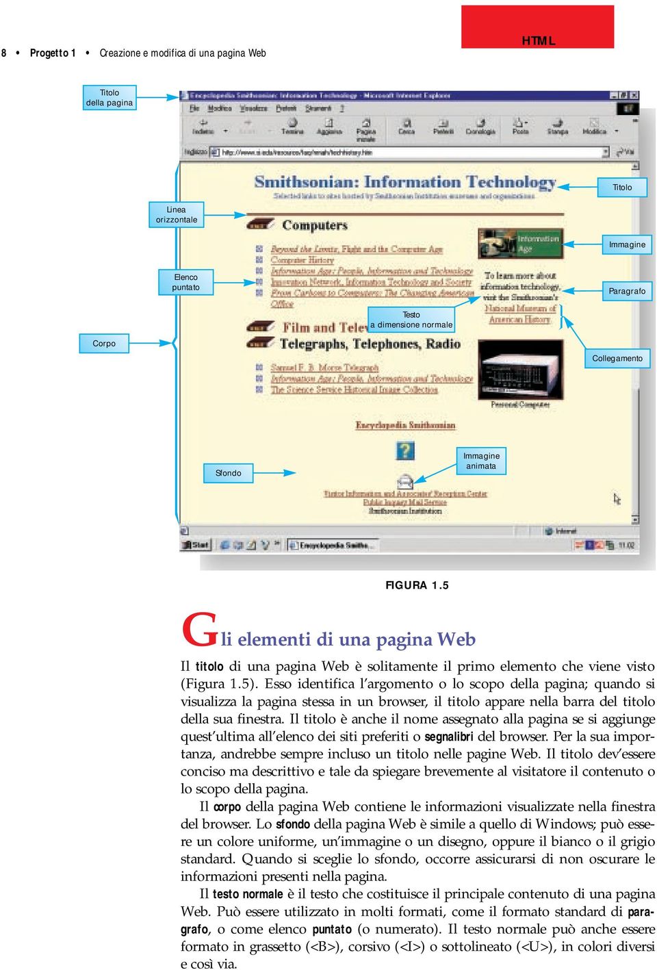 Esso identifica l argomento o lo scopo della pagina; quando si visualizza la pagina stessa in un browser, il titolo appare nella barra del titolo della sua finestra.