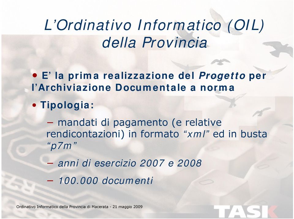 norma Tipologia: mandati di pagamento (e relative