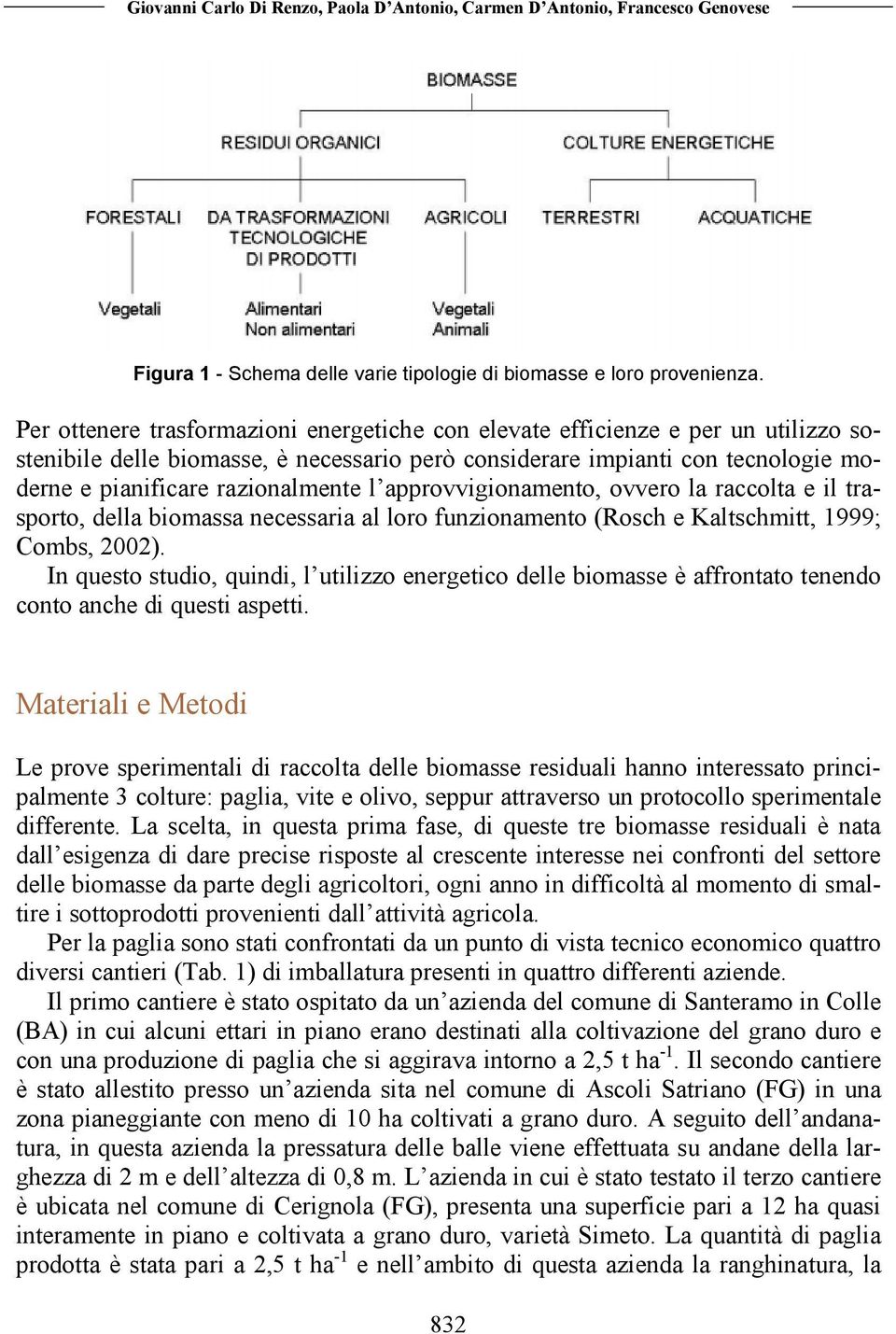 l approvvigionamento, ovvero la raccolta e il trasporto, della biomassa necessaria al loro funzionamento (Rosch e Kaltschmitt, 1999; Combs, 2002).