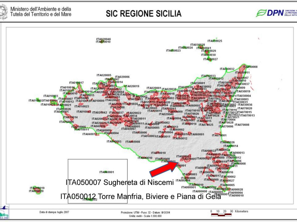 San Pietro ITA050007 Sughereta di Niscemi ITA050012 Torre Manfria, Biviere e