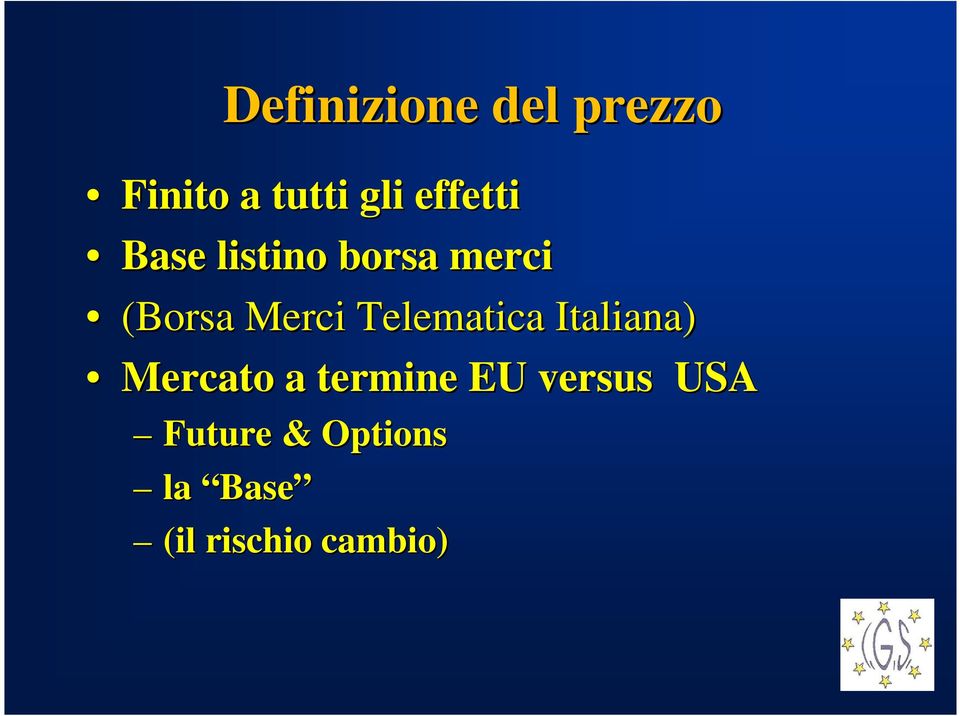 Telematica Italiana) Mercato a termine EU