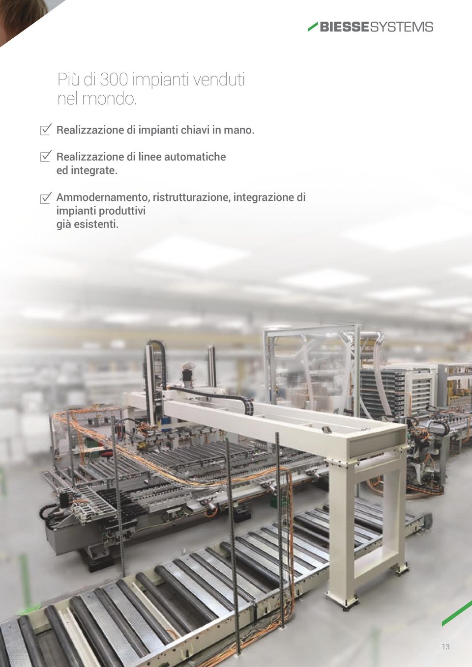 Realizzazione di linee automatiche ed integrate.