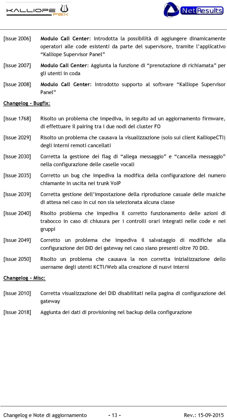 - Bugfix: [Issue 1768] [Issue 2029] [Issue 2030] [Issue 2035] [Issue 2039] [Issue 2040] [Issue 2049] [Issue 2050] Risolto un problema che impediva, in seguito ad un aggiornamento firmware, di