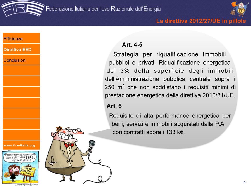 i 250 m 2 che non soddisfano i requisiti minimi di prestazione energetica della direttiva 2010/31/UE. Art.