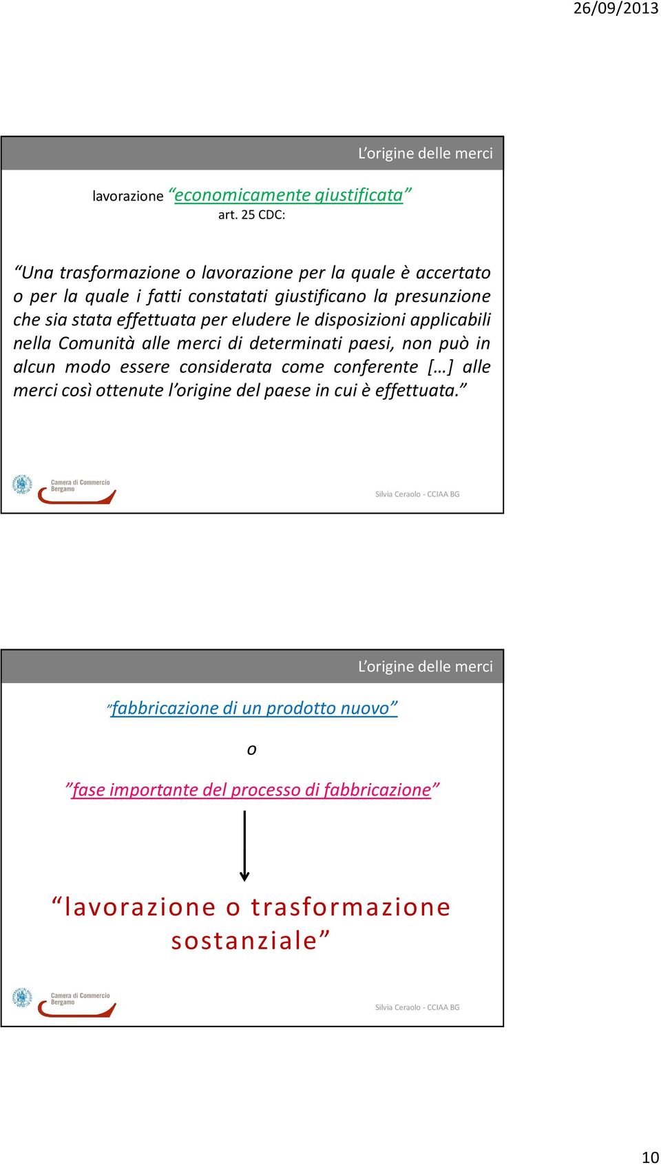 sia stata effettuata per eludere le disposizioni applicabili nella Comunità alle merci di determinati paesi, non può in alcun modo