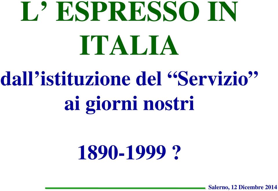 istituzione del