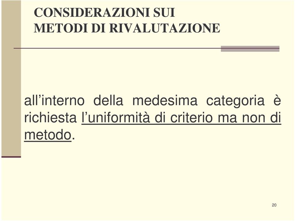 medesima categoria è richiesta l