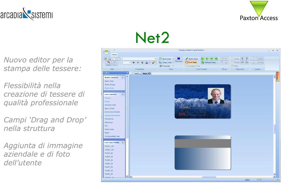 qualità professionale Campi Drag and Drop nella