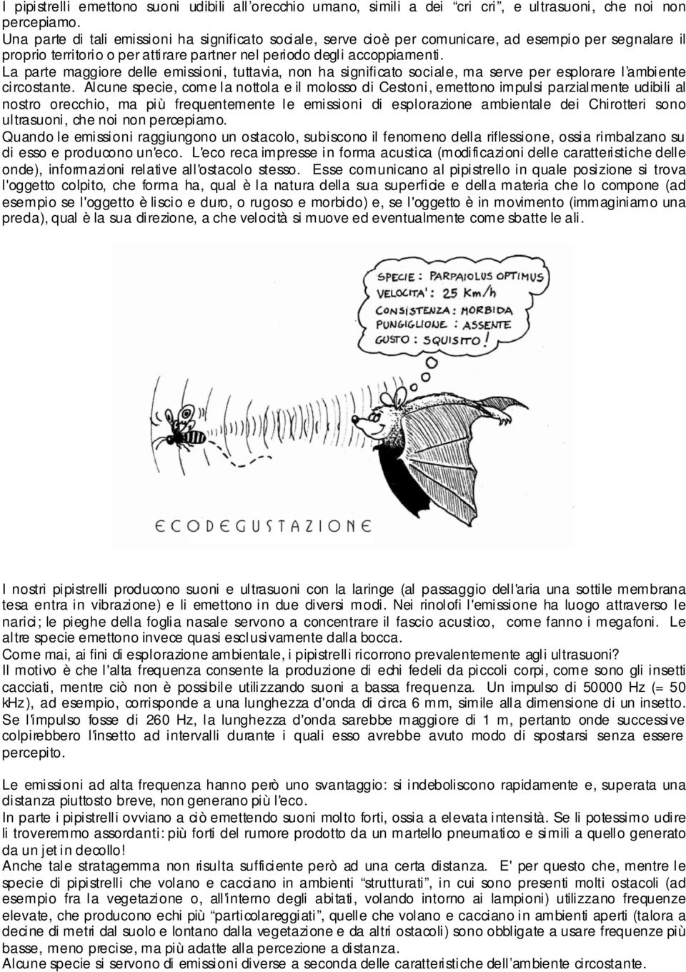 La parte maggiore delle emissioni, tuttavia, non ha significato sociale, ma serve per esplorare l ambiente circostante.