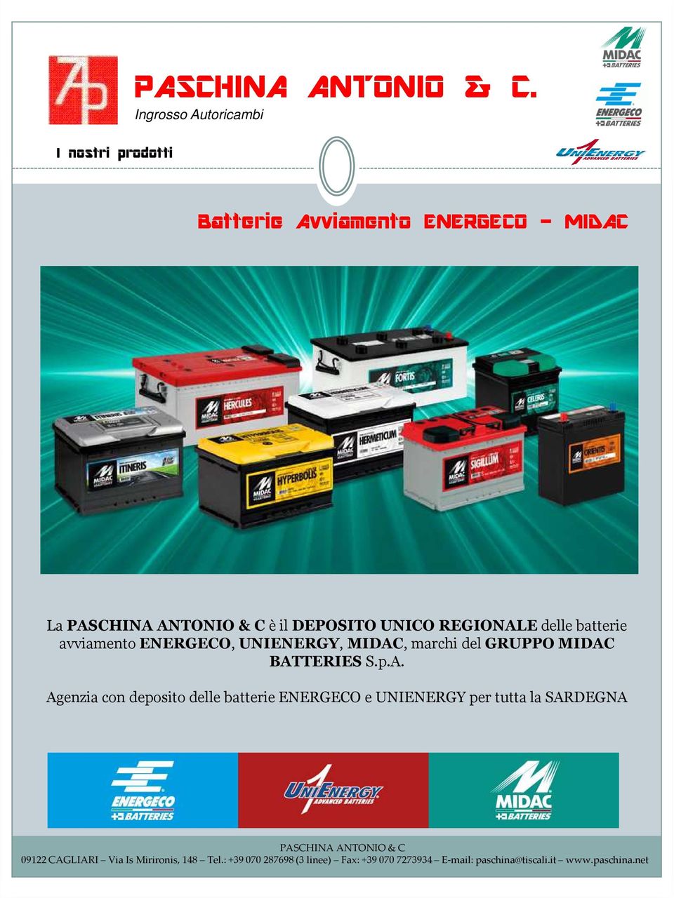 MIDAC, marchi del GRUPPO MIDAC BATTERIES S.p.A. Agenzia con