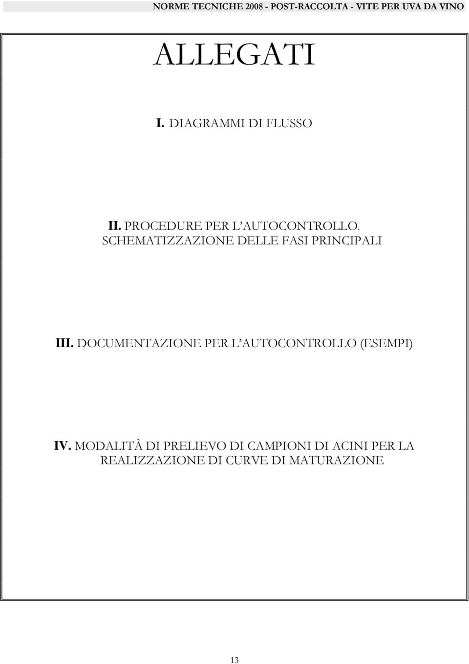 SCHEMATIZZAZIONE DELLE FASI PRINCIPALI III.